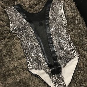 Snake skin print bodysuit